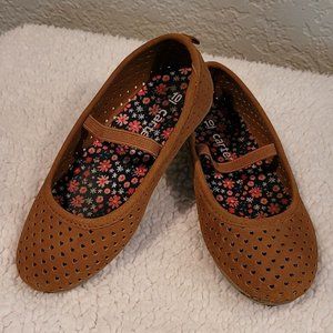 Carter's Brown heart slip on dress shoes